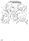 BULKHEAD Diagram and Parts List for LGR4624BW2  Whirlpool Dryer