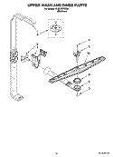 UPPER WASH AND RINSE PARTS Diagram and Parts List for KUDL02IRBS4  KitchenAid Dishwasher