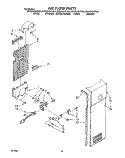 AIR FLOW Diagram and Parts List for ED25DWXTG04  Whirlpool Refrigerator