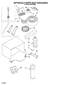 OPTIONAL PARTS (NOT INCLUDED) Diagram and Parts List for ACE124XK2  Whirlpool Air Conditioner