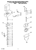 MOTOR AND ICE CONTAINER PARTS Diagram and Parts List for KSSS48QTX00  KitchenAid Refrigerator