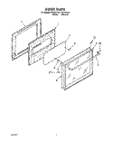 DOOR Diagram and Parts List for FEP330VL1  Whirlpool Range