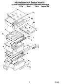 REFRIGERATOR SHELF PARTS Diagram and Parts List for ED5FHAXNT01  Whirlpool Refrigerator