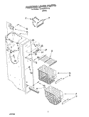 FREEZER LINER Diagram and Parts List for 7GD22DFXFW03  Whirlpool Refrigerator
