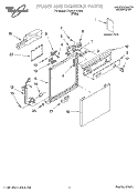 FRAME AND CONSOLE, LITERATURE Diagram and Parts List for 7DU912PFGQ0  Whirlpool Dishwasher