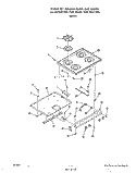 MAIN TOP Diagram and Parts List for 1885W3A  Roper Range