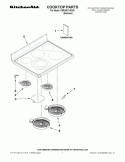 COOKTOP PARTS Diagram and Parts List for KERS507XSS00  KitchenAid Range