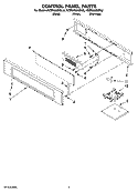 CONTROL PANEL PARTS Diagram and Parts List for KEBS208SBL02  KitchenAid Wall Oven
