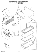 LOWER UNIT AND TUBE PARTS Diagram and Parts List for KBRC36FTS00  KitchenAid Refrigerator