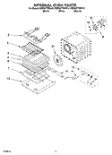 INTERNAL OVEN Diagram and Parts List for KEBS277DBL12  KitchenAid Wall Oven