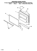 FREEZER DOOR PARTS Diagram and Parts List for GR2SHTXMS01  Whirlpool Refrigerator