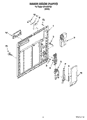 INNER DOOR PARTS Diagram and Parts List for IUD4000RQ3  Whirlpool Dishwasher