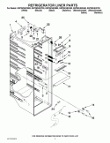 REFRIGERATOR LINER PARTS Diagram and Parts List for GSF26C4EXW00  Whirlpool Refrigerator