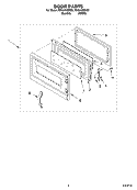 DOOR PARTS Diagram and Parts List for MH6140XKQ2  Whirlpool Microwave