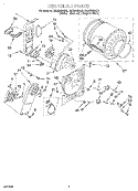 SECTION Diagram and Parts List for REX6646AQ3  Roper Dryer