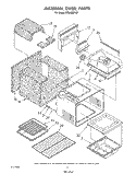 INTERNAL OVEN Diagram and Parts List for SF365BEPW1  Whirlpool Range