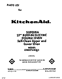 COVER Diagram and Parts List for KEBS276WBL1  KitchenAid Wall Oven