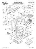 OVEN PARTS Diagram and Parts List for SB160PEEQ5  Whirlpool Wall Oven