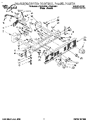 WASHER/DRYER CONTROL PANEL Diagram and Parts List for LTG5243BW1  Whirlpool Washer Dryer Combo