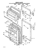 DOOR Diagram and Parts List for ET17CKYJW00  Whirlpool Refrigerator