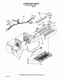 ICEMAKER PARTS Diagram and Parts List for GI5FVAXVB03  Whirlpool Refrigerator