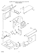 AIR FLOW AND CONTROL Diagram and Parts List for ACM184XJ1  Whirlpool Air Conditioner