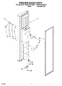 FREEZER DOOR PARTS Diagram and Parts List for 7GS2SHEXPL01  Whirlpool Refrigerator