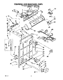 CONTROLS AND REAR PANEL Diagram and Parts List for LSC9355BW0  Whirlpool Washer