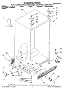 CABINET PARTS Diagram and Parts List for MSD2258KES01  Whirlpool Refrigerator