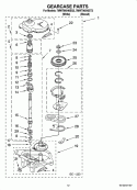 GEARCASE PARTS Diagram and Parts List for 7MWT96540ST2  Whirlpool Washer