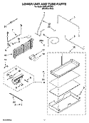 LOWER UNIT AND TUBE PARTS Diagram and Parts List for KBRC36FTS02  KitchenAid Refrigerator
