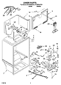 LINER PARTS Diagram and Parts List for ET1RHMXKQ04  Whirlpool Refrigerator