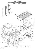 SHELF PARTS Diagram and Parts List for MTB2254MES00  Whirlpool Refrigerator