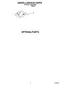 OPTIONAL PARTS MISCELLANEOUS PARTS Diagram and Parts List for TUD4700MU0  Estate Dishwasher