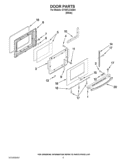 DOOR PARTS Diagram and Parts List for GY397LXUQ04  Whirlpool Range