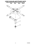 LOWER WASHARM AND STRAINER PARTS Diagram and Parts List for KUDS03FTSS3  KitchenAid Dishwasher