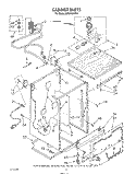 CABINET Diagram and Parts List for DP8700XTN4  Whirlpool Dishwasher