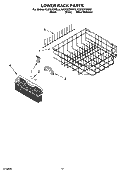 LOWER RACK PARTS, OPTIONAL PARTS (NOT INCLUDED) Diagram and Parts List for KUDI02CRWH3  KitchenAid Dishwasher