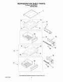 REFRIGERATOR SHELF PARTS Diagram and Parts List for KSSC36QTS03  KitchenAid Refrigerator