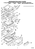 REFRIGERATOR SHELF PARTS Diagram and Parts List for KSRP25FSSS01  KitchenAid Refrigerator