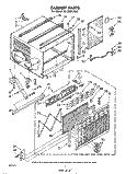 CABINET Diagram and Parts List for AC2404XM0  Whirlpool Air Conditioner