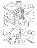 TUB Diagram and Parts List for GDU3024XLW1  Whirlpool Dishwasher