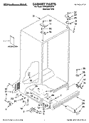 CABINET PARTS Diagram and Parts List for KSRG25FKST19  KitchenAid Refrigerator