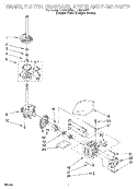 BRAKE, CLUTCH, GEARCASE, MOTOR AND PUMP Diagram and Parts List for LLR8233EQ1  Whirlpool Washer