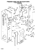 FREEZER LINER AND AIR FLOW PARTS Diagram and Parts List for KSSC36QMS01  KitchenAid Refrigerator