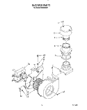 BLOWER Diagram and Parts List for KUDM220T1  KitchenAid Dishwasher