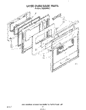 UPPER OVEN DOOR Diagram and Parts List for KEBI200TBL1  KitchenAid Wall Oven