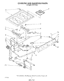 COOK TOP AND MANIFOLD , LITERATURE Diagram and Parts List for SF3001SRW5  Whirlpool Range