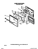 OVEN DOOR Diagram and Parts List for KEBI171WBL2  KitchenAid Wall Oven