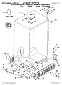 CABINET PARTS Diagram and Parts List for KSRS27ILSS13  KitchenAid Refrigerator